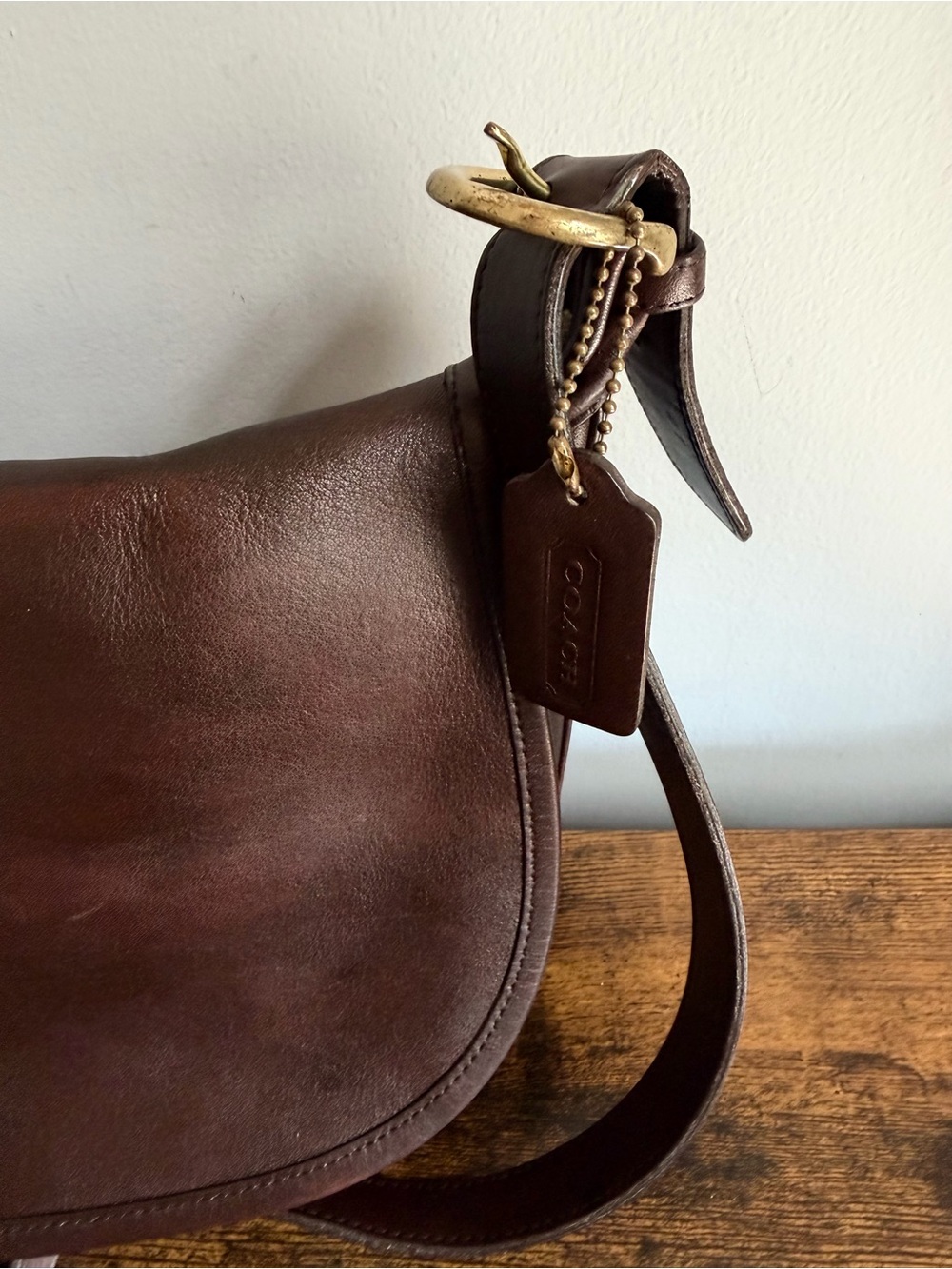 Vintage Coach Fletcher 4150 Brown Leather Crossbody Bag - Picture 4 of 15